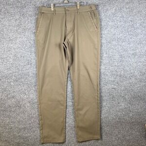 Jack Archer Jetsetter Tech Pants Mens 33x30 Olive Green Slim Fit Stretch Chino